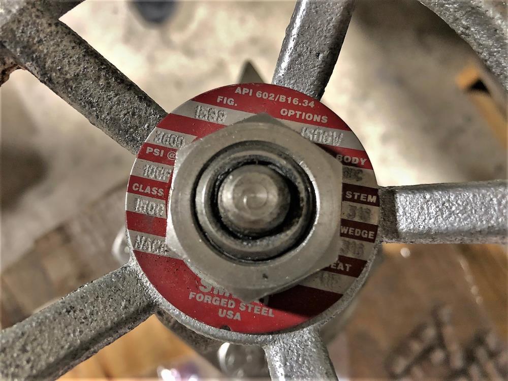 Smith 3/4" Socket Weld 1500# Gate Valve, 316 Stainless Steel, Fig# 1588
